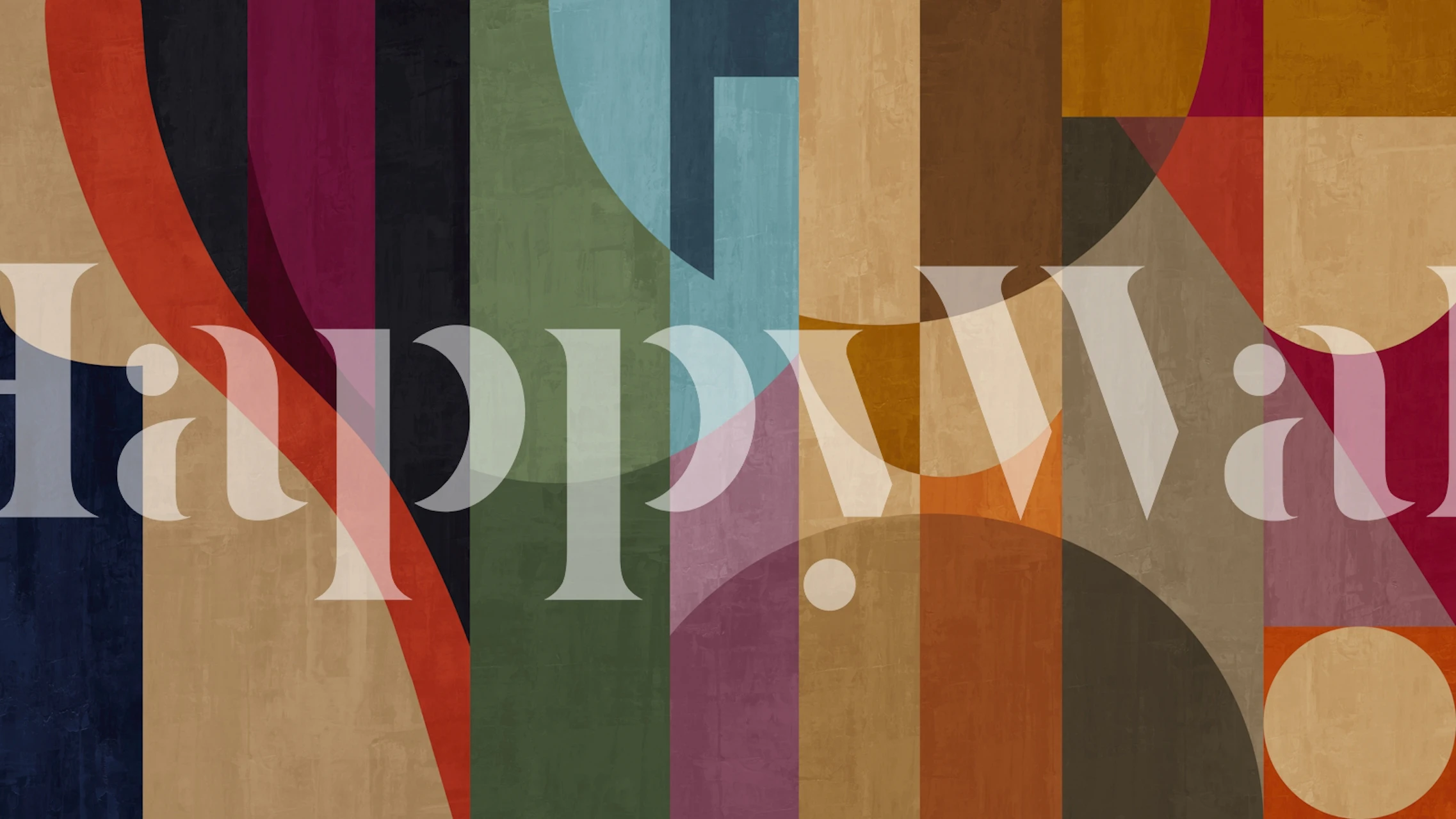 Modern Abstract Shapes Earth Tones tapet