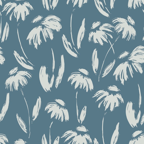 Hand Painted Wildflowers Blue