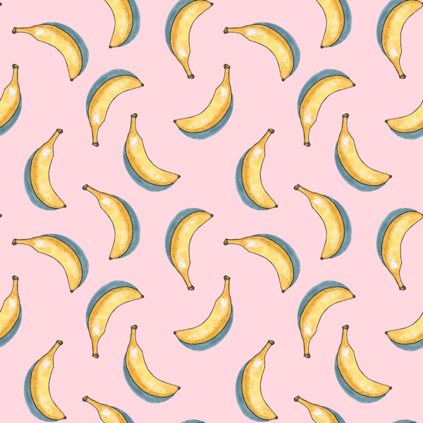 Bananas on Blush Pink