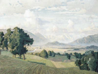 Meadows & Mountains - Morning Mist behang