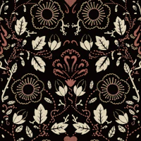 Dark Cottagecore Floral carta da parati