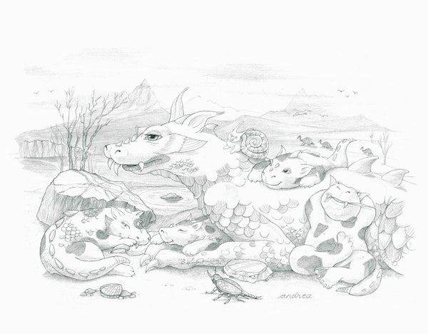 Dragon Family in mountain