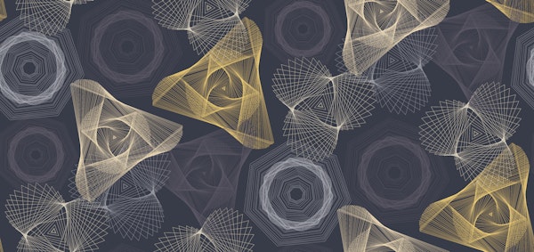 Navy Geometric Line Spiral