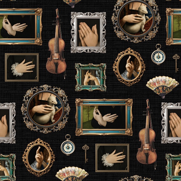 Antique Hands Portrait Collection on Black