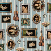 Antique Hands Portrait Collection Stripe 02 tapet