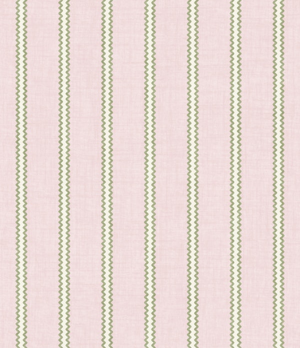 Zigzag Stripe in Soft Pink & Green