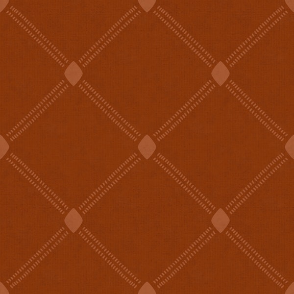 Burnt Orange Diamond Check