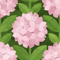 Mod Hydrangea Floral in Pink and Green tapet