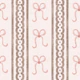 Autumnal Pearl Bows Lace Stripes Bark