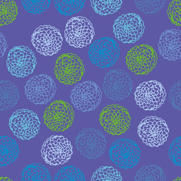 Pom pom multi blue