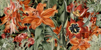 Moody Autumn Lily Garden tapete