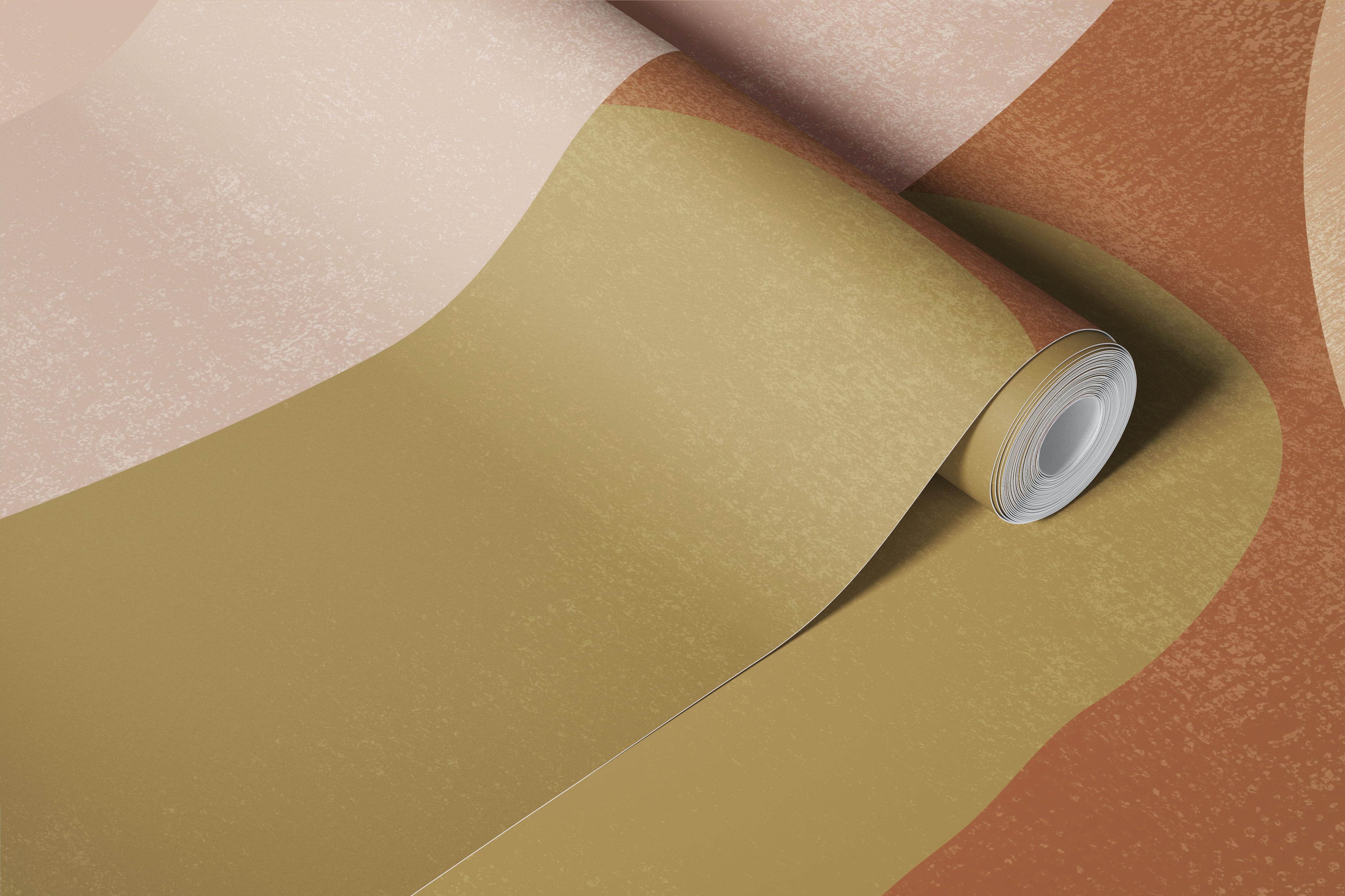 Beige tapet med organiske former i et moderne rom