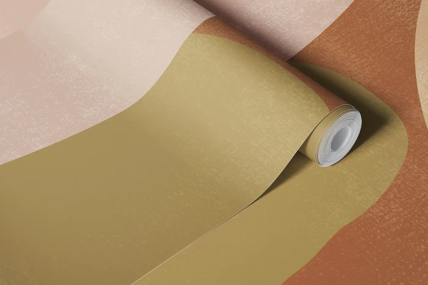 Minimal Organic Forms Beige wallpaper roll