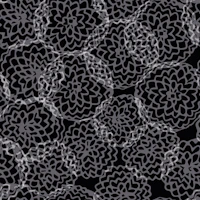 Organic structure black and white tapet