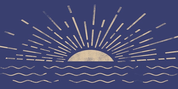 Navy Sunburst Over Ocean