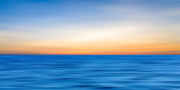 Calm Ocean Sunset Horizon