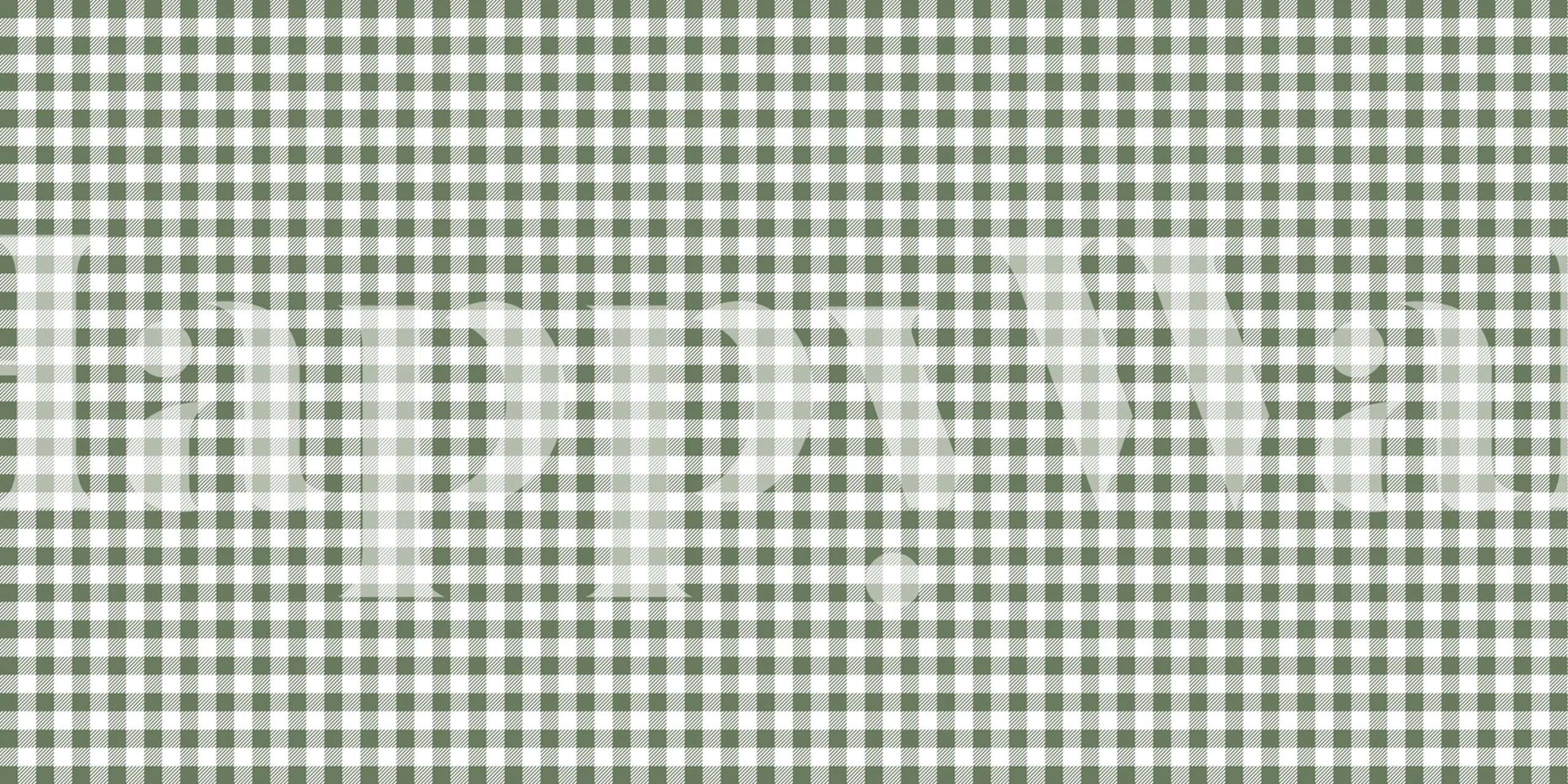 Sage green gingham wallpaper in a room