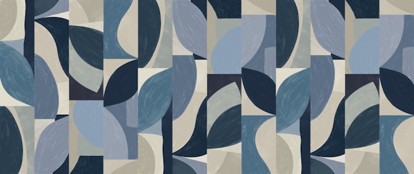 Coastal Blue Geometric Shapes