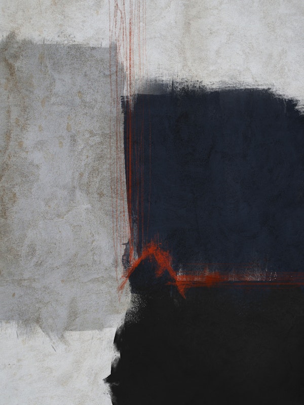 Navy Block With Rust Streaks