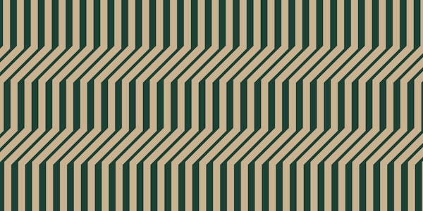 Retro Green Beige Geometric Stripes