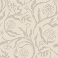 soft hydrangea trailing floral vine beige tapete