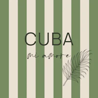 Green Cream Cabana Stripes Cuba wallpaper