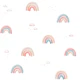 Boho Rainbow Nursery Sky Small in White