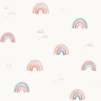 Boho Rainbow Nursery Sky Small in Off White tapet