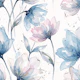 Watercolor Blue Blush Floral