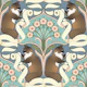 Ragdoll Cat Toilet Paper ArtNouveau SlateBlue
