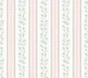 Romantic Cottage Floral Stripe in Pink & Blue