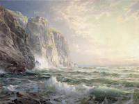 Stunning Seacliffs in Cool Mist wallpaper
