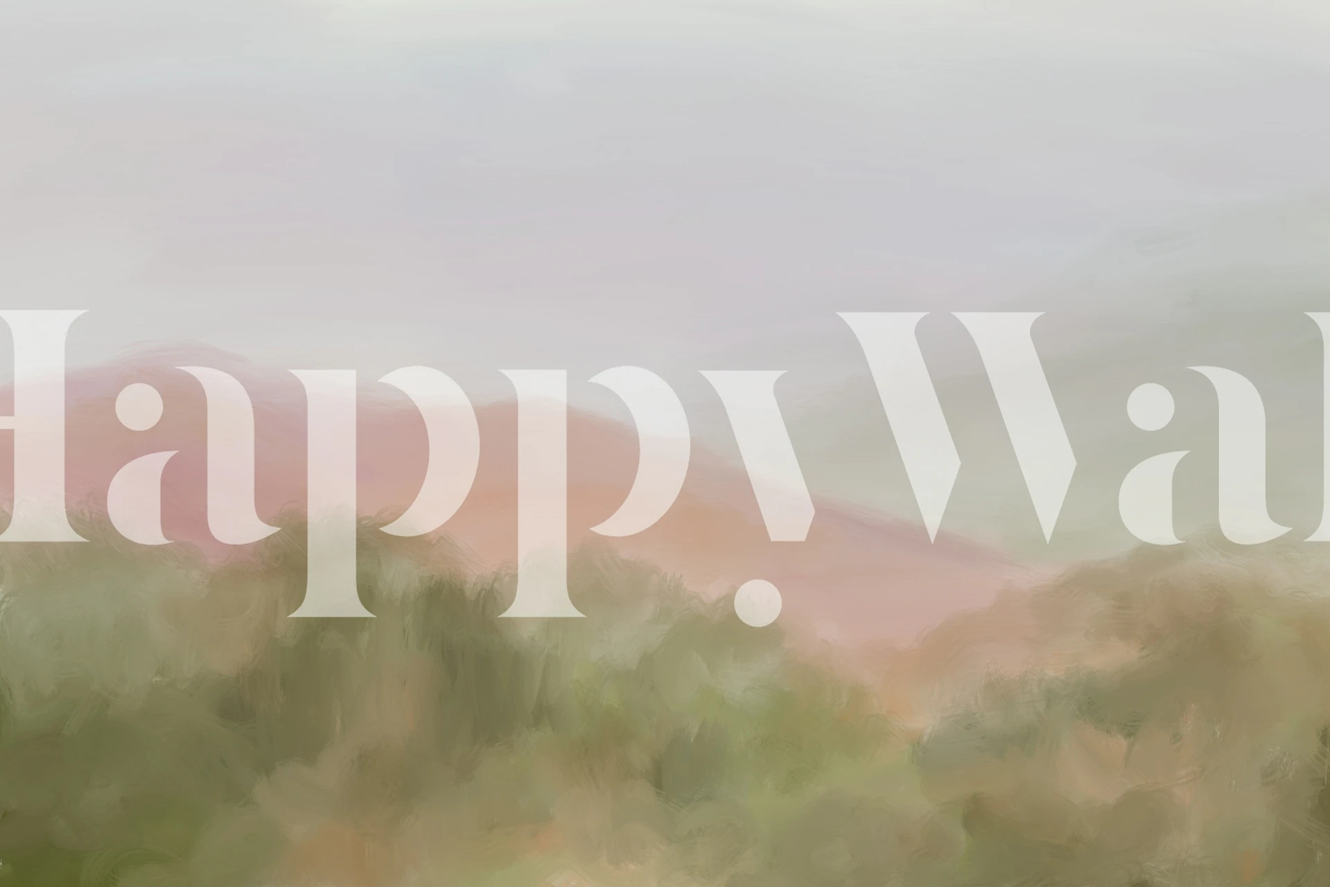Soft mountain landscape wallpaper in a calm room