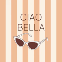 Italian Ciao Bella Wall Quote tapet