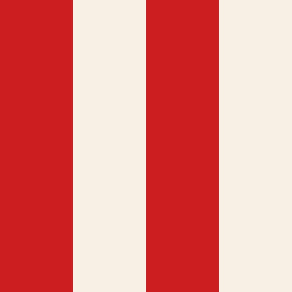 Bold vertical Christmas stripes red offwhite