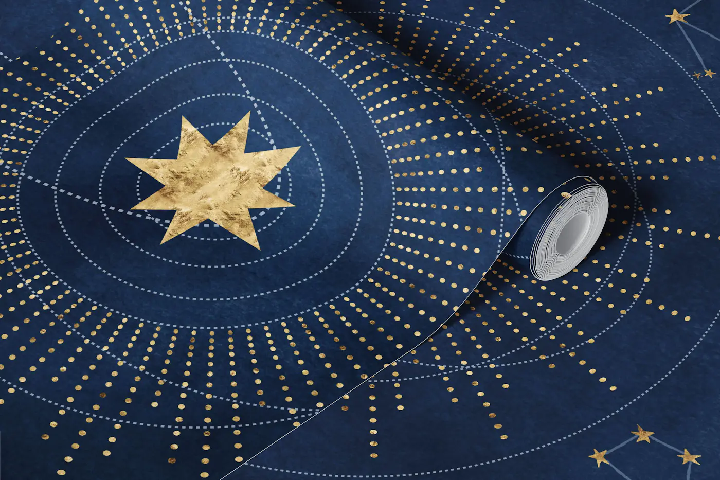 Cobalt Astro Wheel wallpaper roll