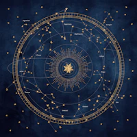 Cobalt Astro Wheel papel pintado