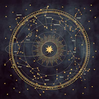 Indigo Astro Wheel papel pintado