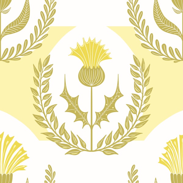 Vintage Thistle and Laurel