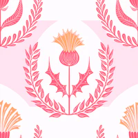 Thistle and Laurel Pastel tapetit
