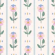 Tiny Pansies Scandi Folk Floral Cream