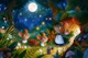 Whimsical Mice Moonlight Meadow