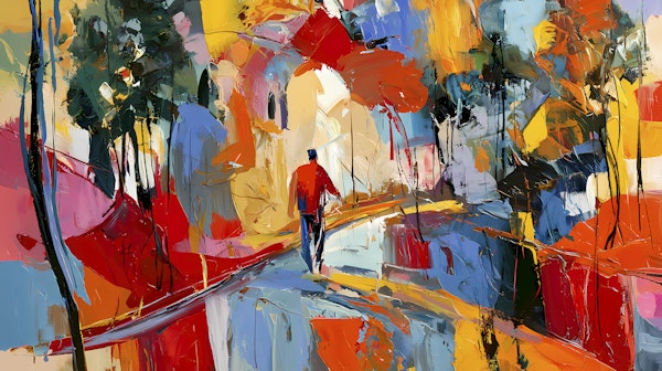 Modern Expressionist Cityscape