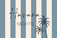 Coastal Blue Stripes and Palms tapet