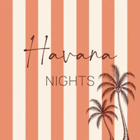Coral Striped Palm Trees tapet