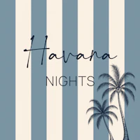 Havana Nights Palm Stripes wallpaper