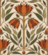 Fritillaries in Burnt Siena & Olive - small