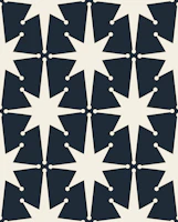 Midcentury Modern Atomic Stars Dark Navy Blue tapet