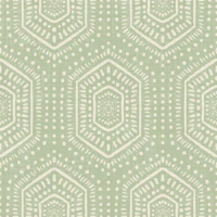 Boho Painted - Mudcloth Hexagons Chopped Dill tapet