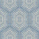 Boho Painted - Mudcloth Hexagons Jeans Blue